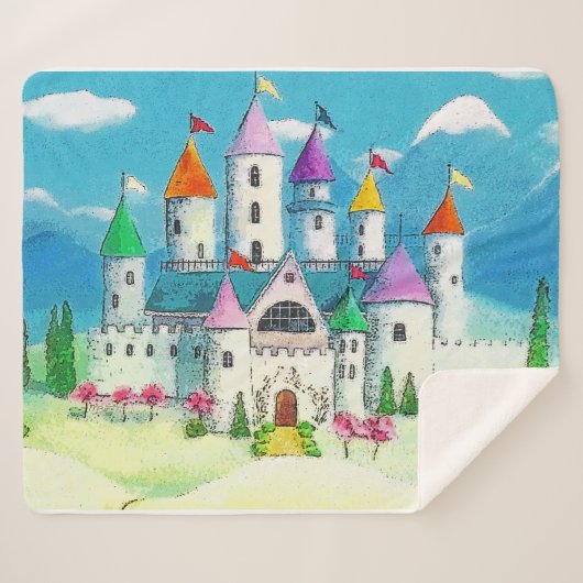 Castle of the Princesses Sherpa Blanket Deken (Voorkant (horizontaal))
