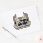 castle of the pugs sticker doorzichtig (Envelop)
