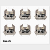 castle of the pugs sticker doorzichtig (Vel)
