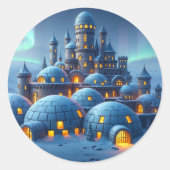 Castle of Winter Hearth Ronde Sticker (Voorkant)