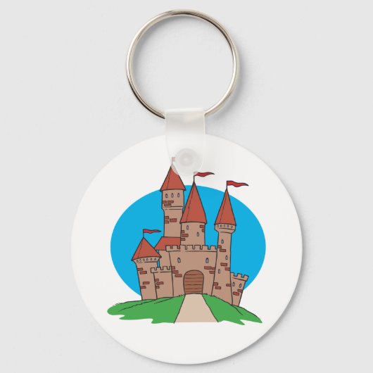 Castle on A Hill Red Flags Sleutelhanger (Voorkant)