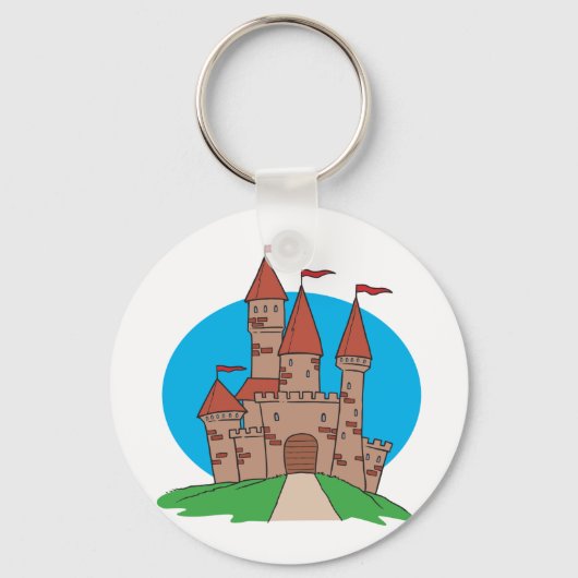 Castle on A Hill Red Flags Sleutelhanger (Achterkant)