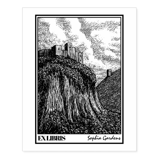 Castle on a Hill Rubber Stamp Rubberstempel (Afrduk)