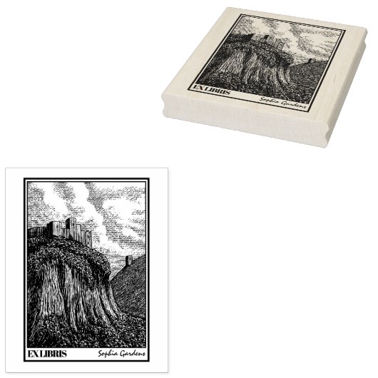 Castle on a Hill Rubber Stamp Rubberstempel (Gestempeld)