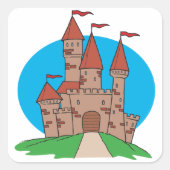 Castle on a Hill Vierkante Sticker (Voorkant)