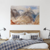 Castle on Height near Geneva Canvas Afdruk (Insitu (Slaapkamer))