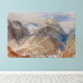 Castle on Height near Geneva Canvas Afdruk (Insitu (Houten vloer))