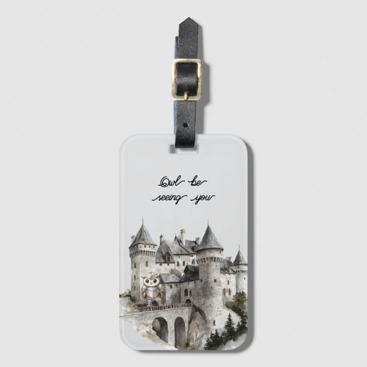 Castle Owl Be Seeing You Bagagelabel (Voorkant (verticaal))