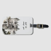 Castle Owl Be Seeing You Bagagelabel (Voorkant (horizontaal))