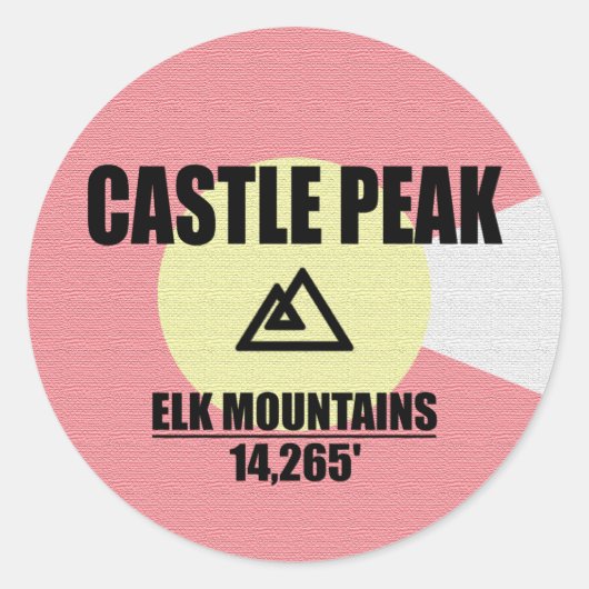 Castle Peak Ronde Sticker (Voorkant)