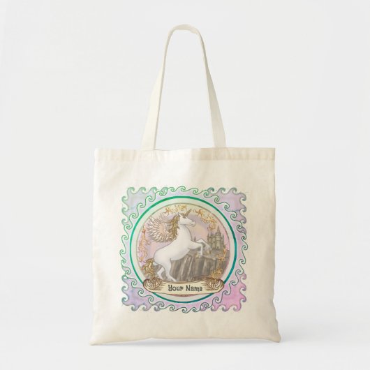 Castle Pegasus Unicorn Tote Bag (Voorkant)