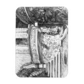 Castle pencilart Monochrome Black & White Magneet (Verticaal)