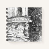Castle pencilart Monochrome Black & White Notitieboek (Voorkant)
