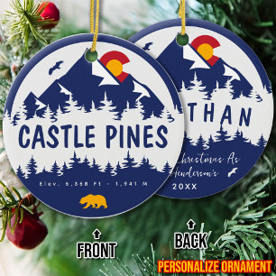 Castle Pines Colorado Mountains Wandelen Souvenir Keramisch Ornament
