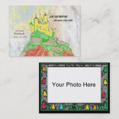 Castle Play Date Uitnodigen met foto op achterzijd Contactkaartje (Voorkant / Achterkant)