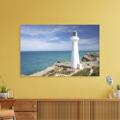 Castle Point Lighthouse, Castlepoint, Wairarapa, Canvas Afdruk (Insitu (Woonkamer))