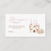Castle Princess Baby shower luierkrabbel Informatiekaartje (Voorkant)