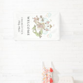 Castle Princess Dragon Baby shower Welkom Spandoek (Insitu)