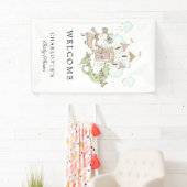 Castle Princess Dragon Baby shower Welkom Spandoek (Insitu)