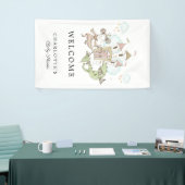 Castle Princess Dragon Baby shower Welkom Spandoek (Beurs)