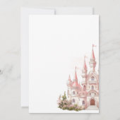 Castle Princess Pink 1e verjaardagsfeestje Kaart (Achterkant)