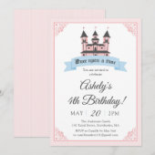 Castle Princess Royal Birthday Party Invitation Kaart (Voorkant / Achterkant)