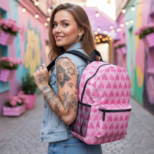 Castle Printed Backpack Bedrukte Rugzak