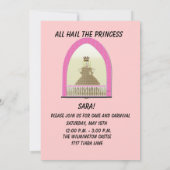 Castle Queen Birthday Invitation Kaart (Achterkant)