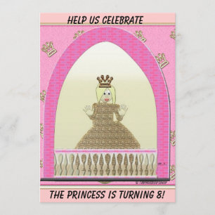 Castle Queen Birthday Invitation Kaart