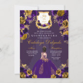 Castle Quinceañera, Paars en goudprinses Kaart (Voorkant)
