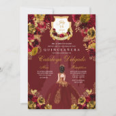 Castle Quinceañera, Red & Gold Princess Kaart (Voorkant)