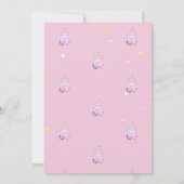 Castle Rainbow Cloud Birthday Uitnodiging (Achterkant)