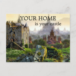 Castle Real Estate Agent Marketing Briefkaart