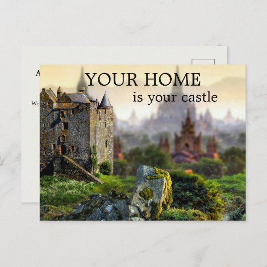 Castle Real Estate Agent Marketing Briefkaart (Voorkant / Achterkant)