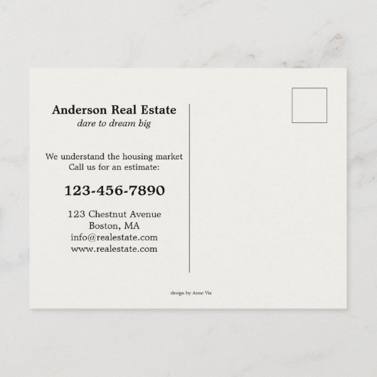 Castle Real Estate Agent Marketing Briefkaart (Achterkant)