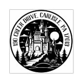 Castle Return Addres Stamp For Fairytail Wedding Rubberstempel (Afrduk)