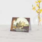 Castle, River, Brick Arch + "Dank je wel!" Kaart (Gele Bloem)