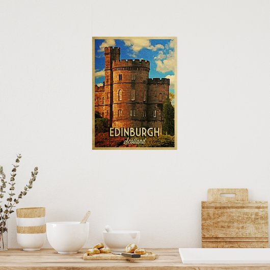 Castle Rock Edinburgh Poster (Keuken)
