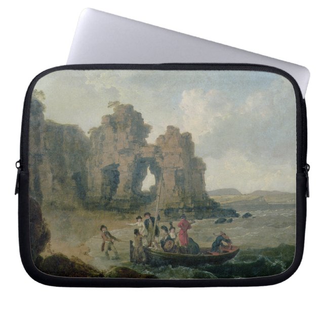 Castle Rock (Flatholm Island), Bristol Channel, 17 Laptop Sleeve (Voorkant)