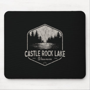 Castle Rock Lake Wisconsin Buitenleven Vintage Muismat