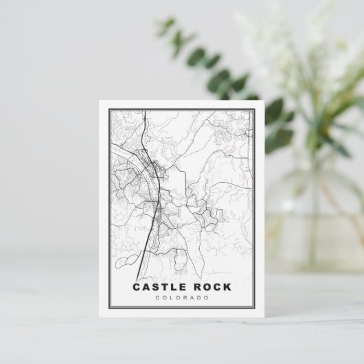 Castle Rock Map Briefkaart (Staand voorkant)