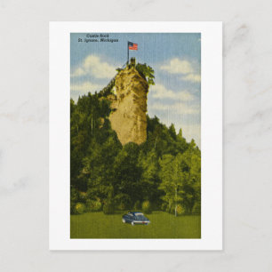 Castle Rock, St Ignace, Michigan Briefkaart