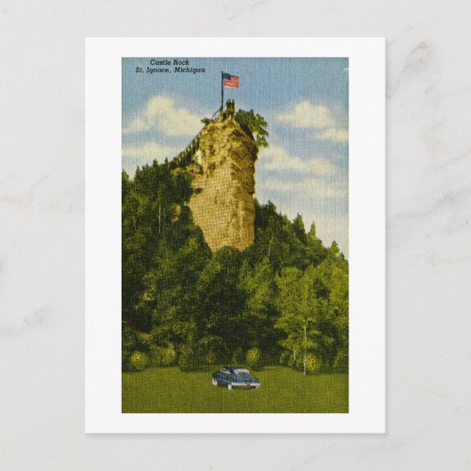 Castle Rock, St Ignace, Michigan Briefkaart (Voorkant)