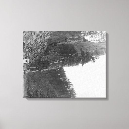 Castle Rock tussen Hill City en Rockerville Canvas Afdruk (Voorkant)