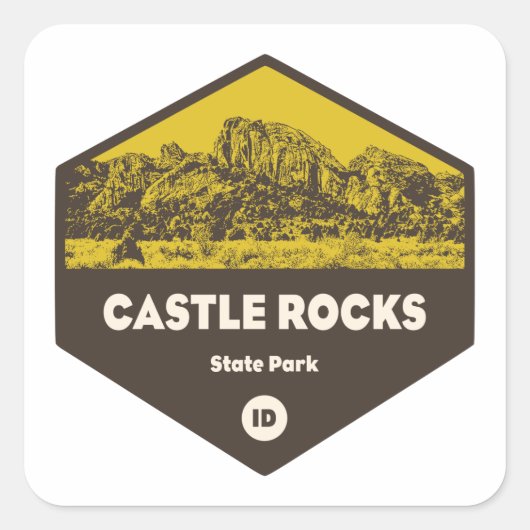 Castle Rocks State Park Idaho Vierkante Sticker (Voorkant)