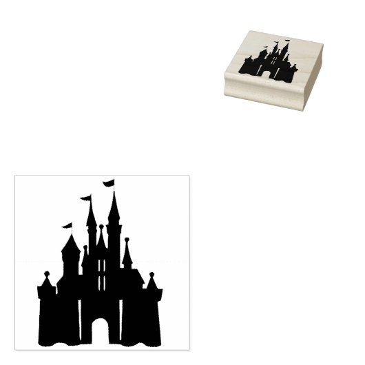 Castle Rubber Stamp Rubberstempel (Gestempeld)