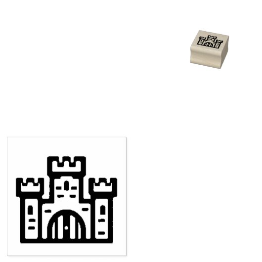 Castle Rubber Stamp Rubberstempel (Gestempeld)