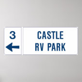 Castle RV Park Road Sign Poster (Voorkant)
