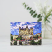 Castle Saumur, Loire Valley, Frankrijk. Briefkaart (Staand voorkant)