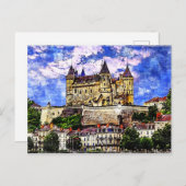 Castle Saumur, Loire Valley, Frankrijk. Briefkaart (Voorkant / Achterkant)